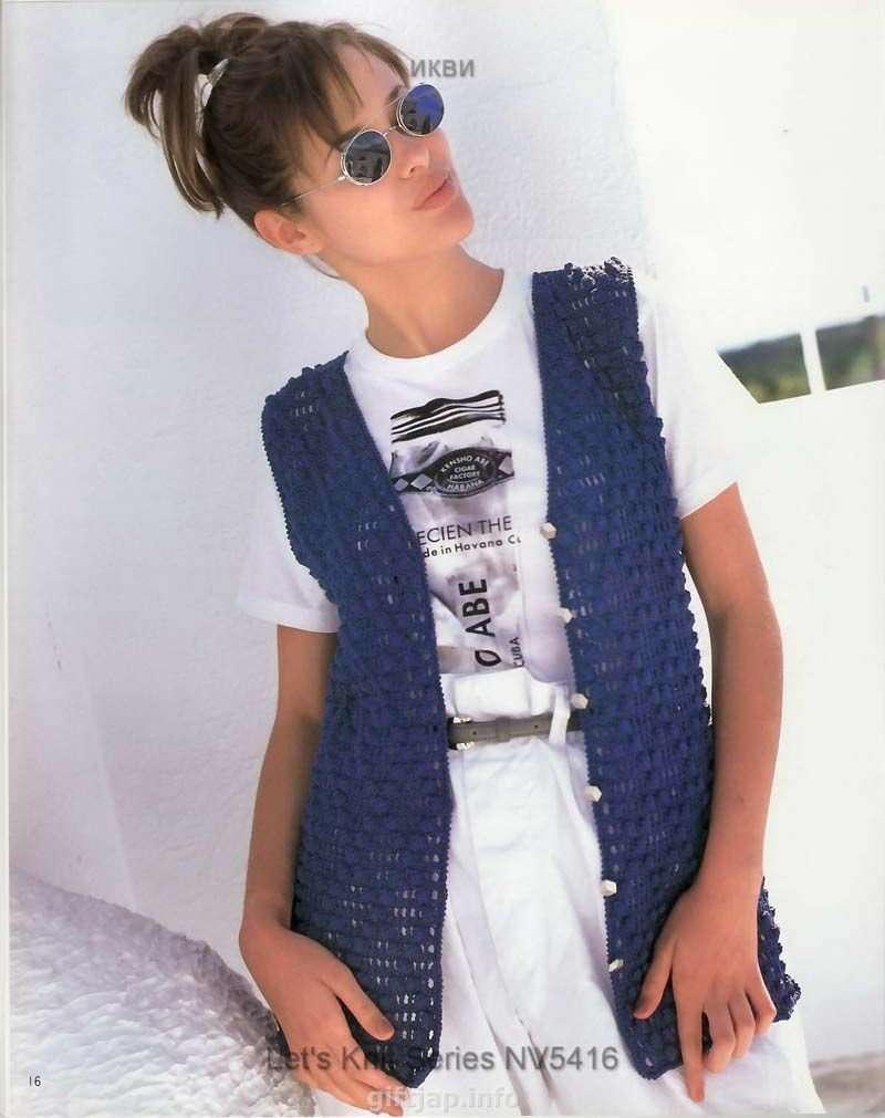 Жилет вязаный