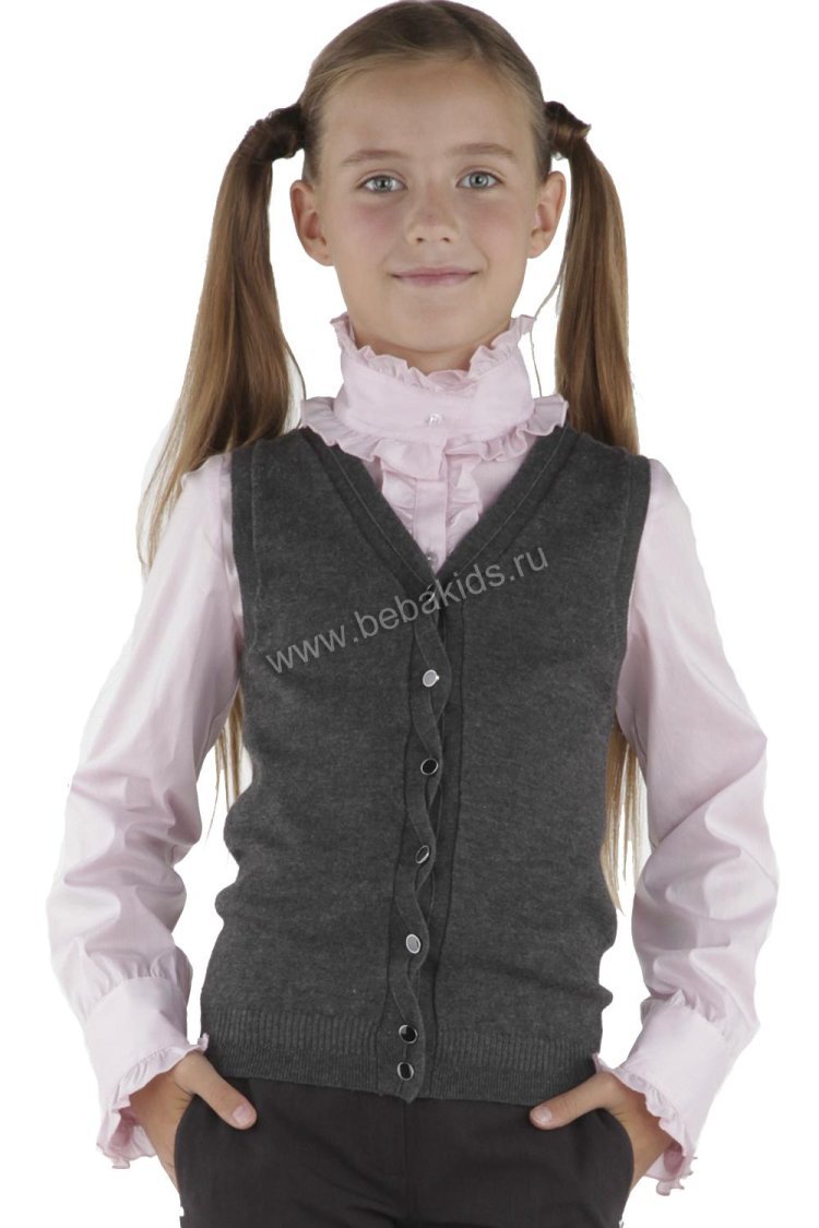 Вязаный жилет для девочки