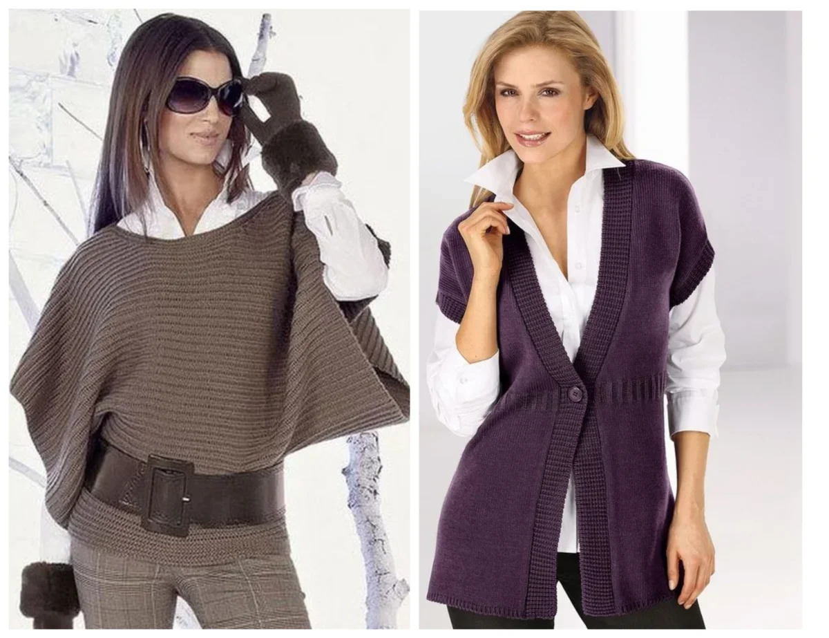 Жилетка женская вязаная