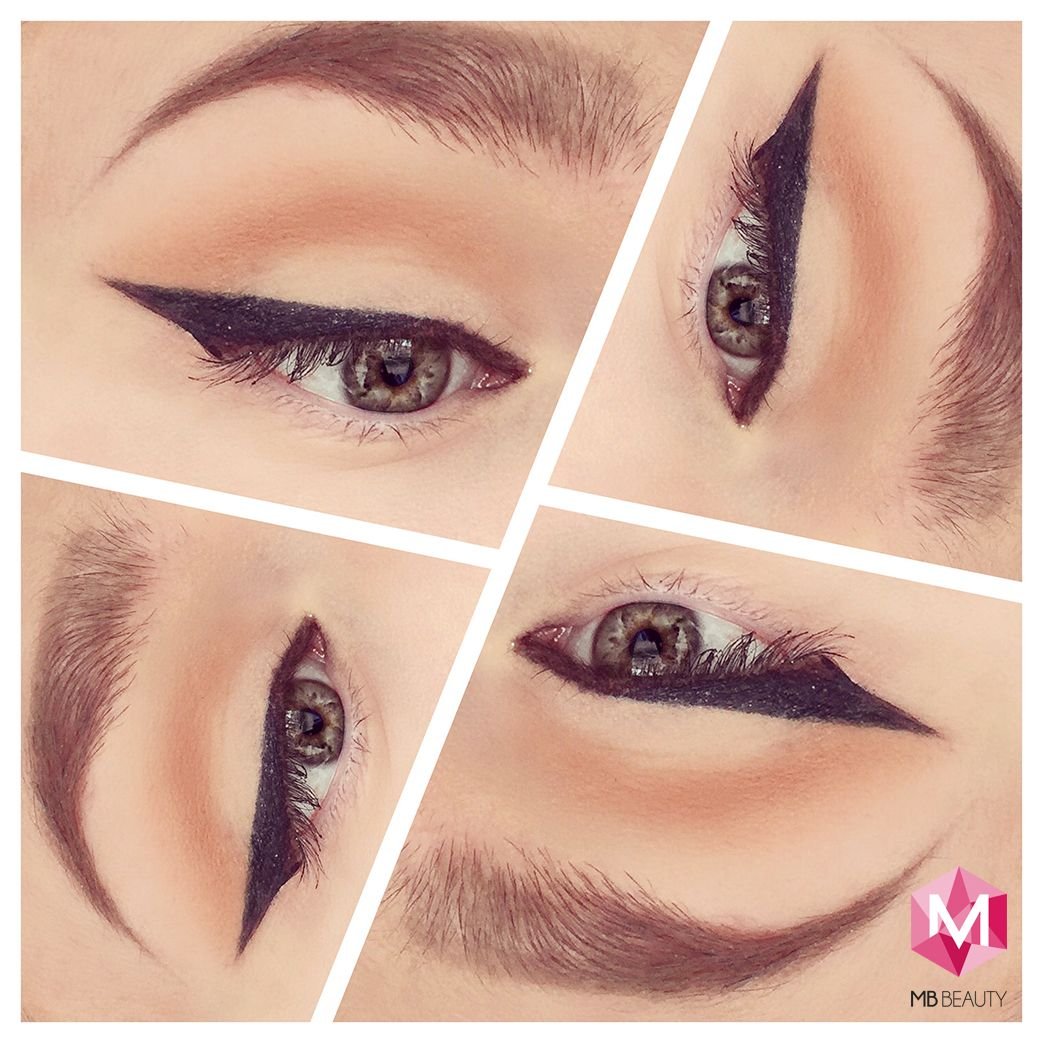 Накрашенные глаза подводкой