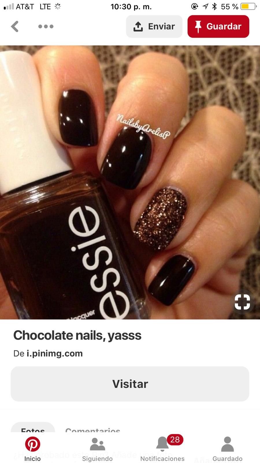 Маникюр Горький шоколад