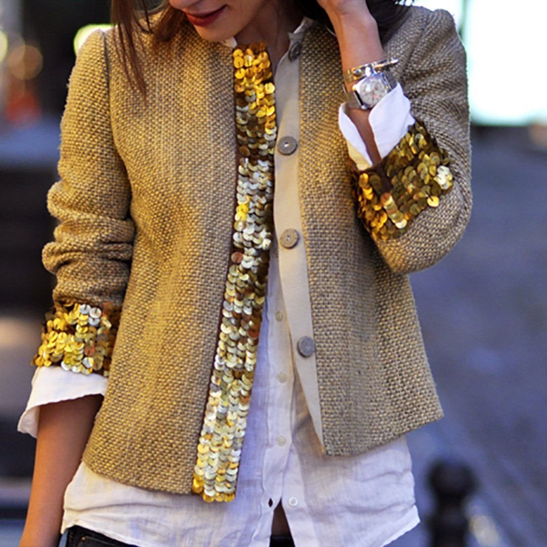 Пиджак с бусинами