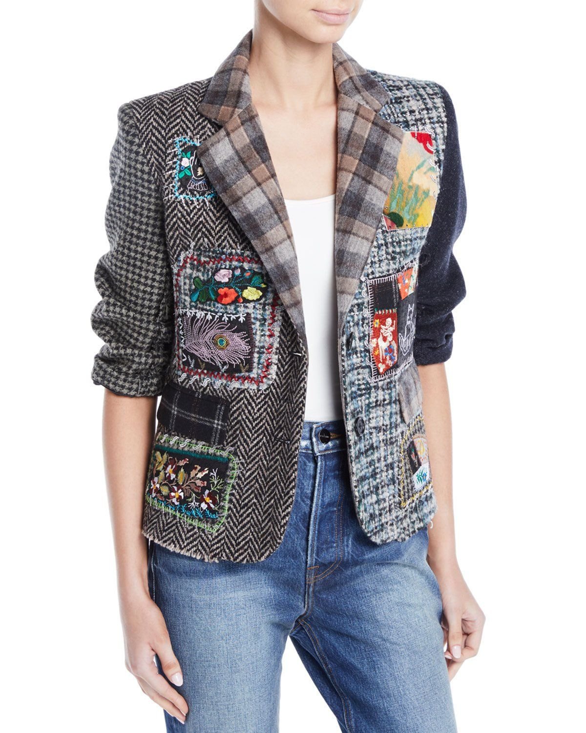 Твидовое пальто Desigual