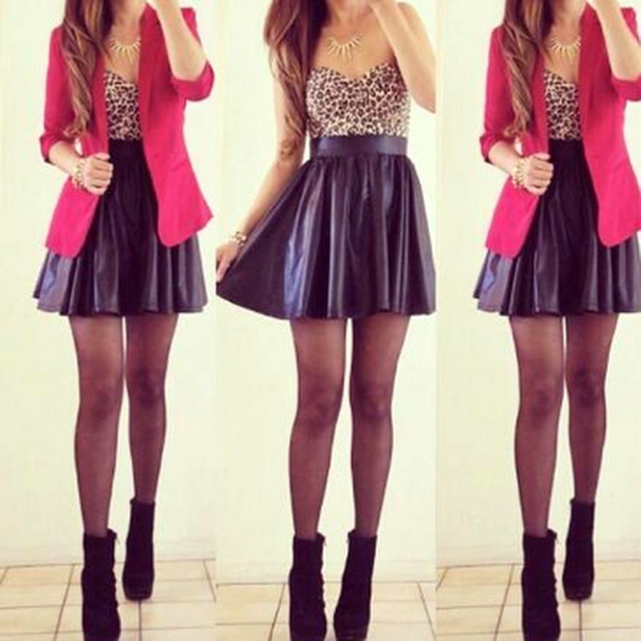 Гетры с кожаной юбкой