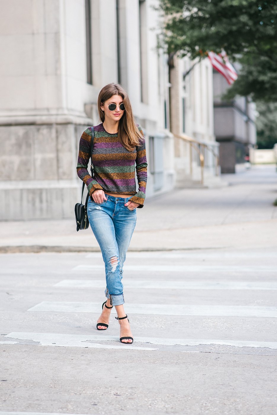 Лонгслив в полоску