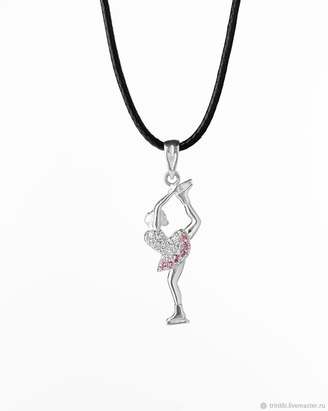 Кулон фигуристка серебро