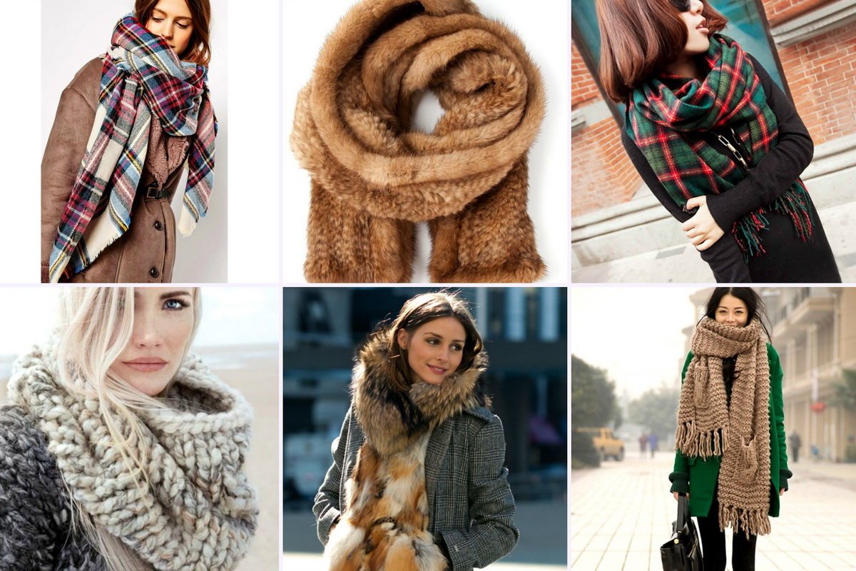 Ажурный шарф спицами для женщин