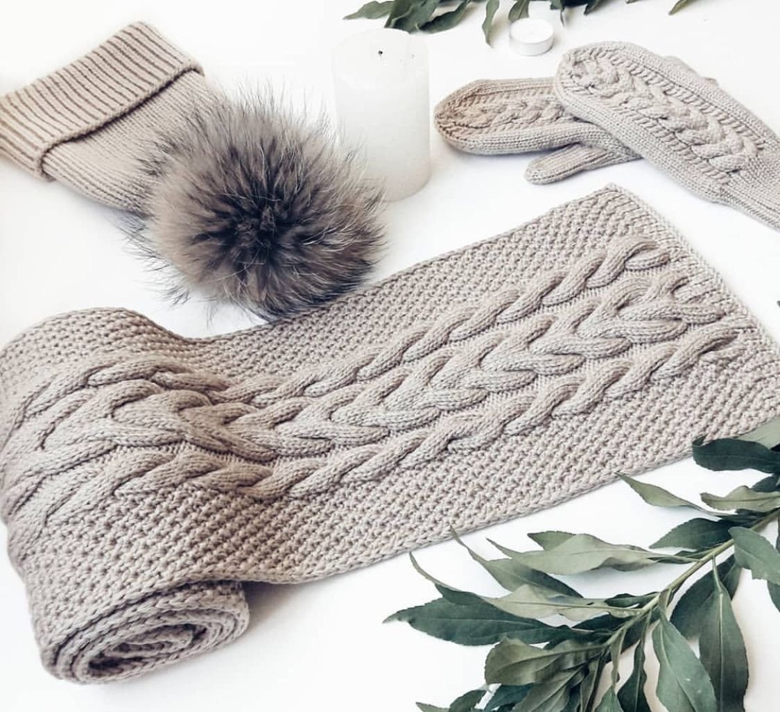 Вязаный шарф своими руками