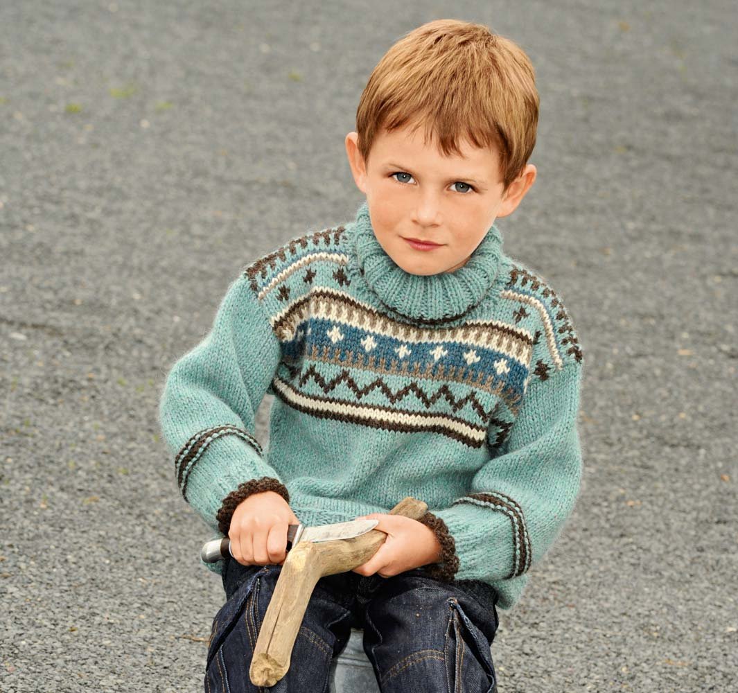 Жаккардовый свитер для мальчика