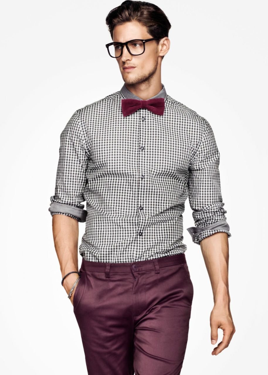 Рубашка с бабочкой для мужчин