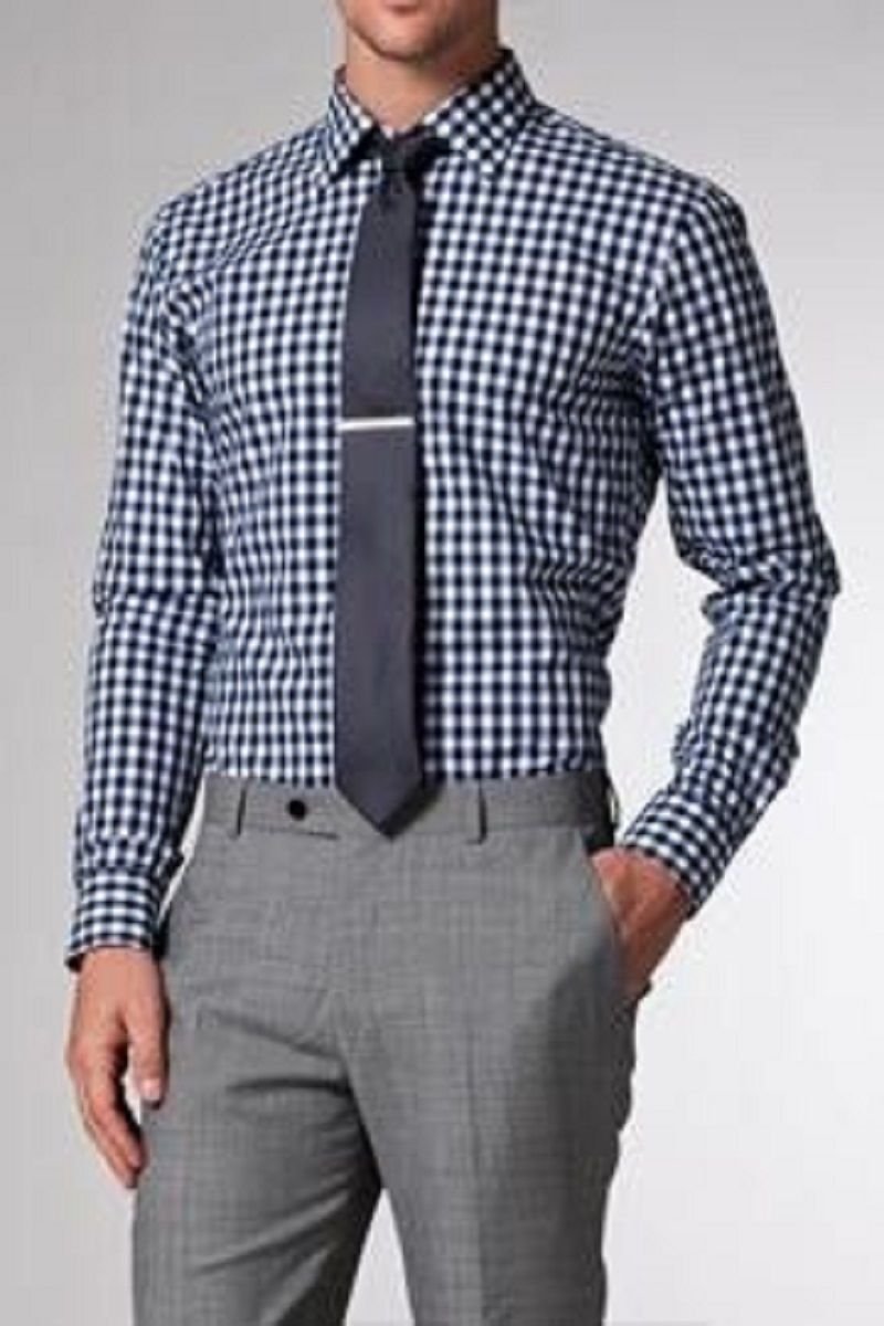 Брюки в клетку мужские с рубашкой