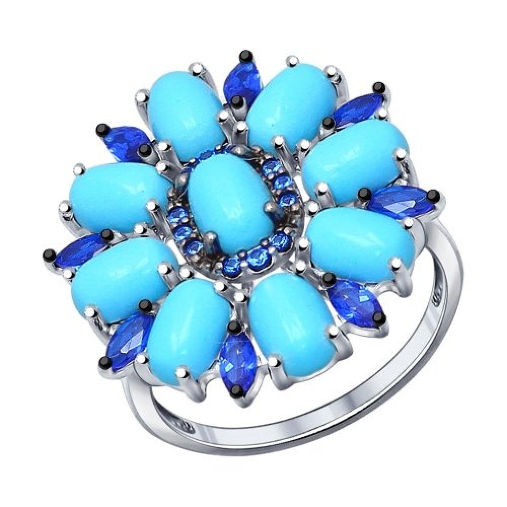 Серьги2075504с бирюзой