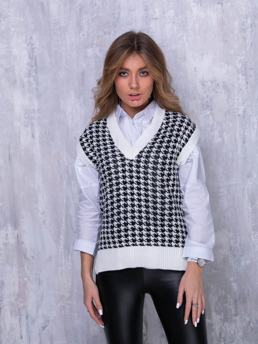 Жилет гусиная лапка Зара