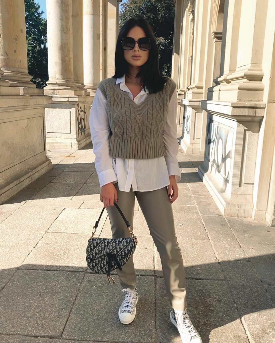 Вязаные спортивные брюки