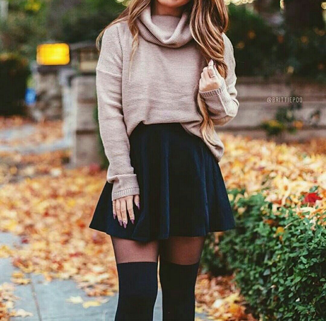 Луки в школу с юбкой