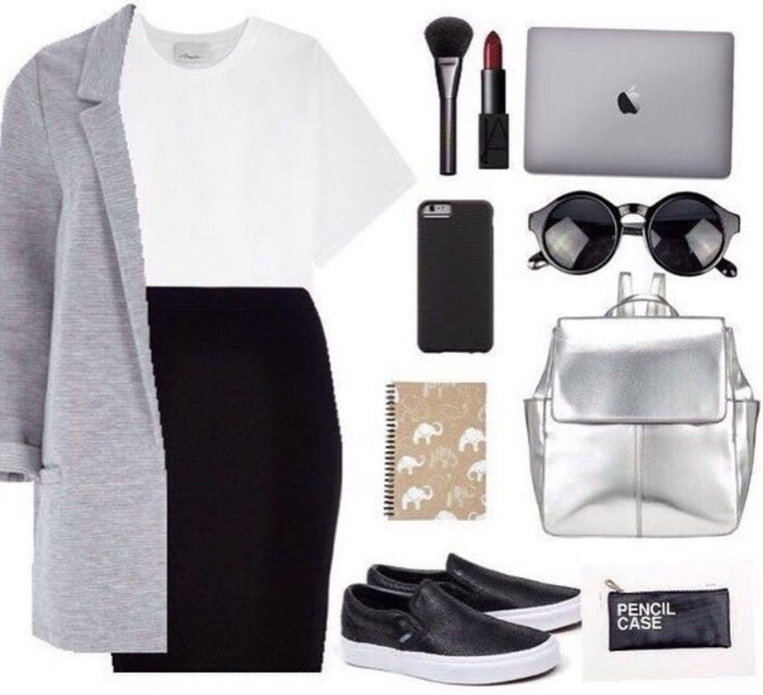 Стильный школьный лук