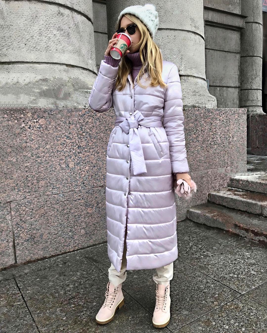 Образы с длинным пуховиком