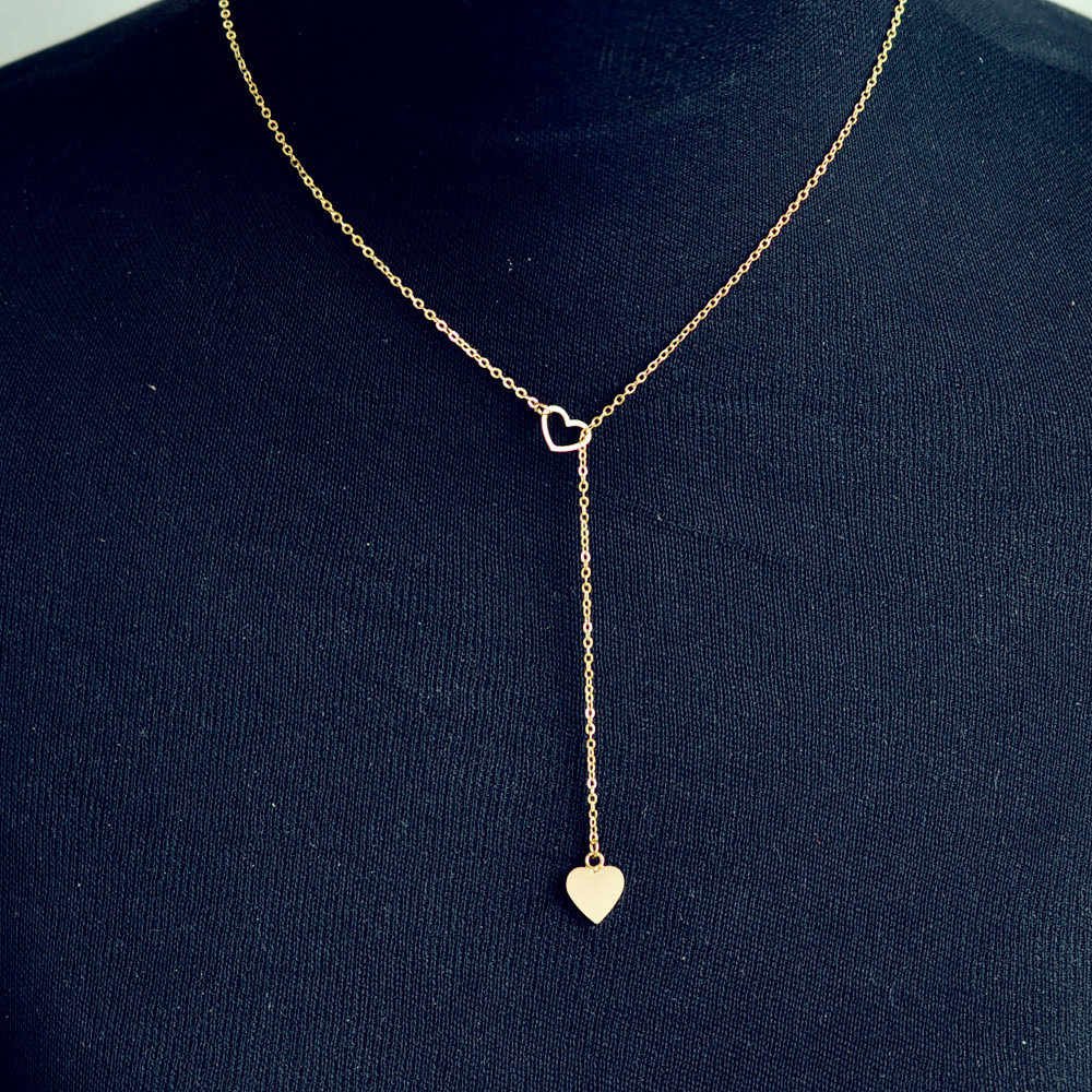Золотая цепочка с сердечком на шею