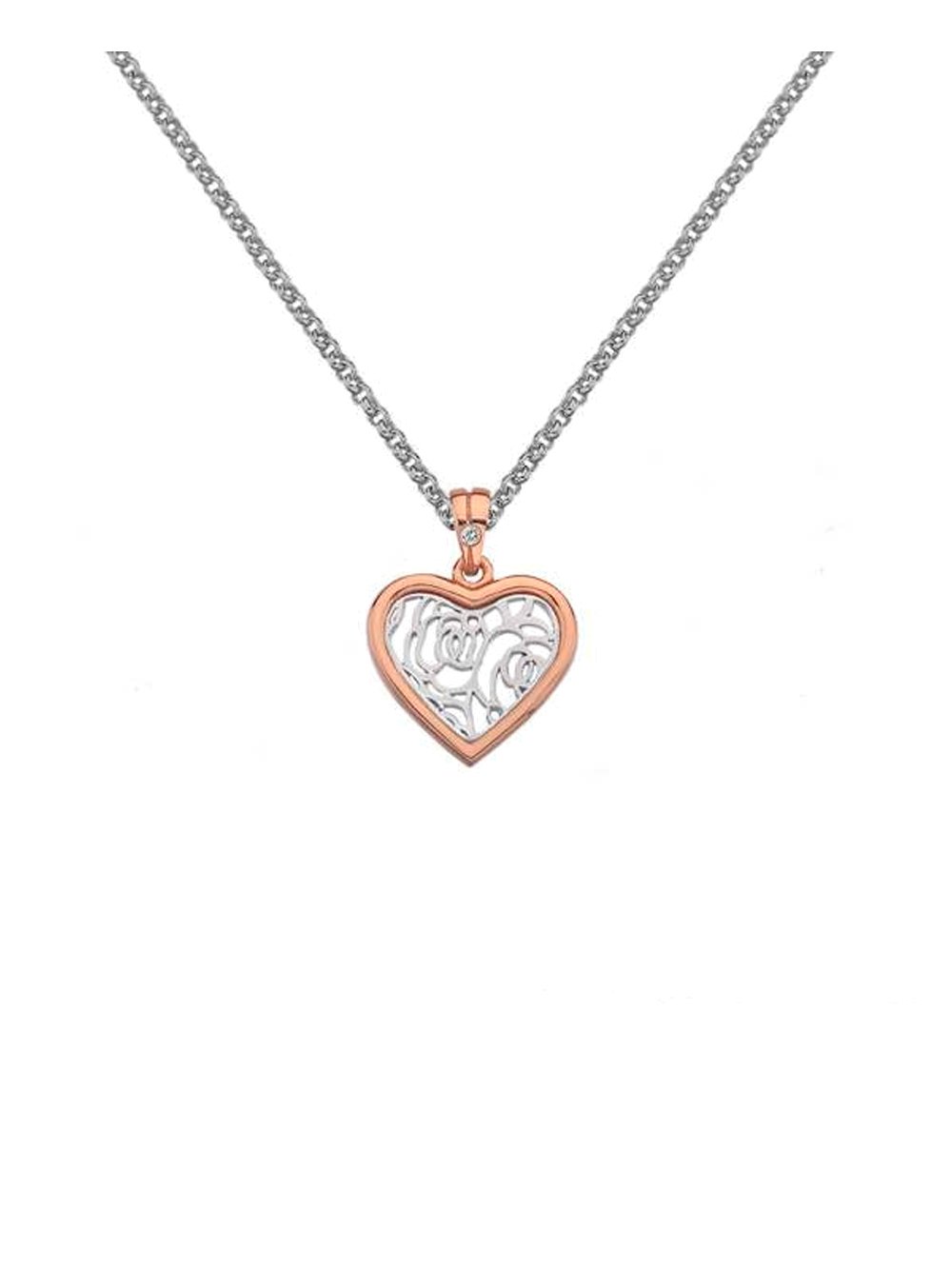 Подвеска сердечко с бриллиантом