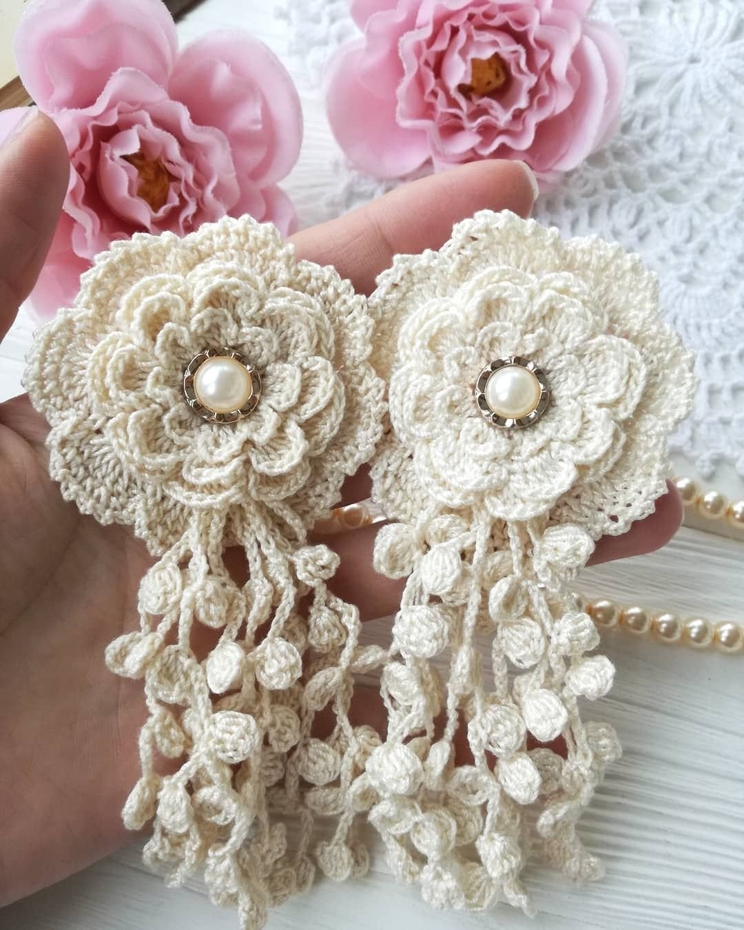 Вязаные серьги крючком самое лучшее в дневниках