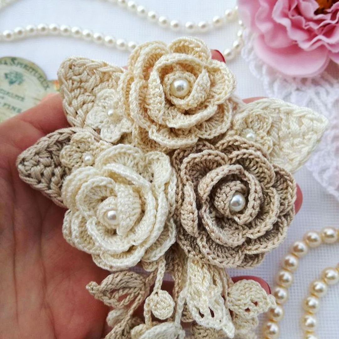 Украшения крючком для начинающих кольца