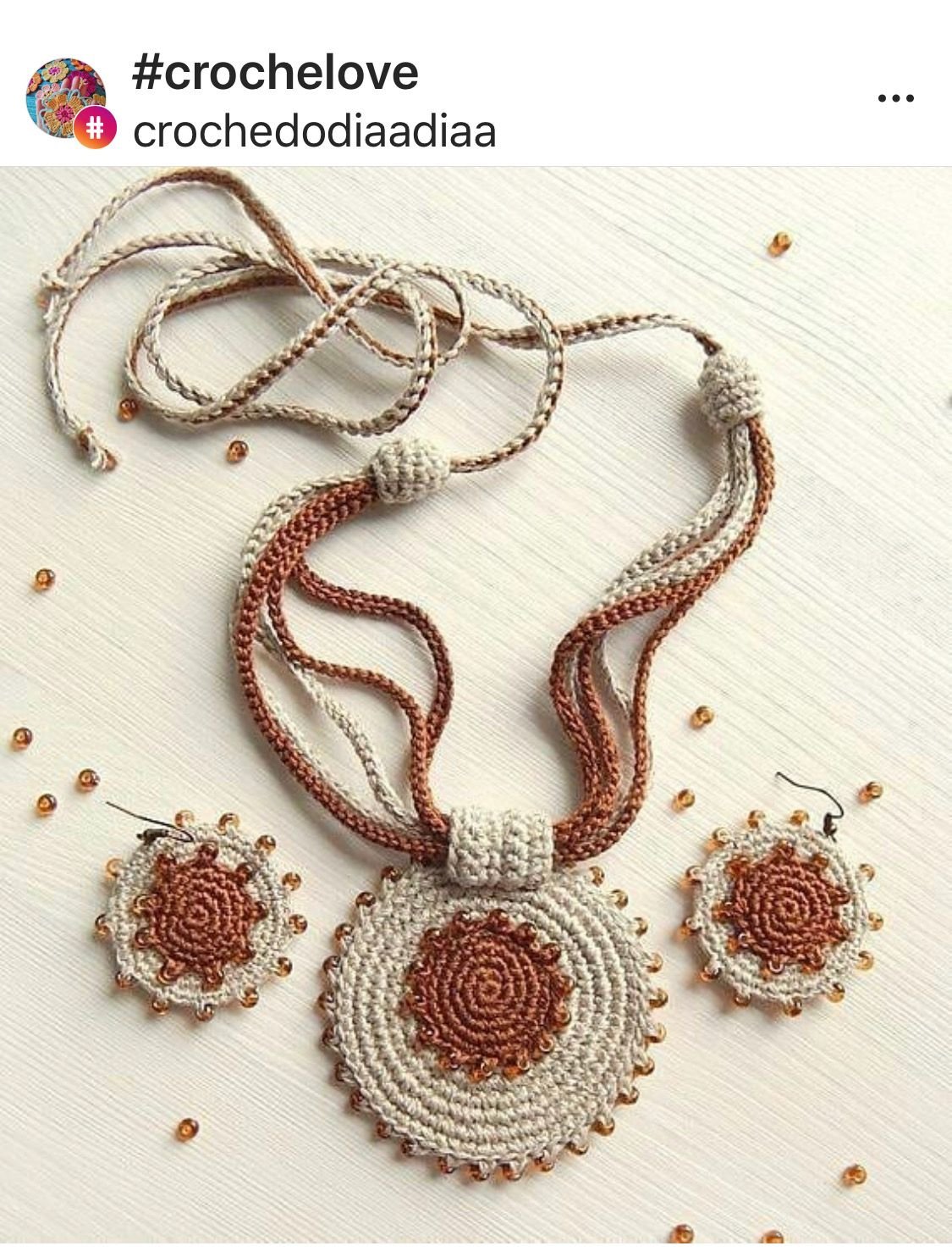 Вязаные украшения бохо