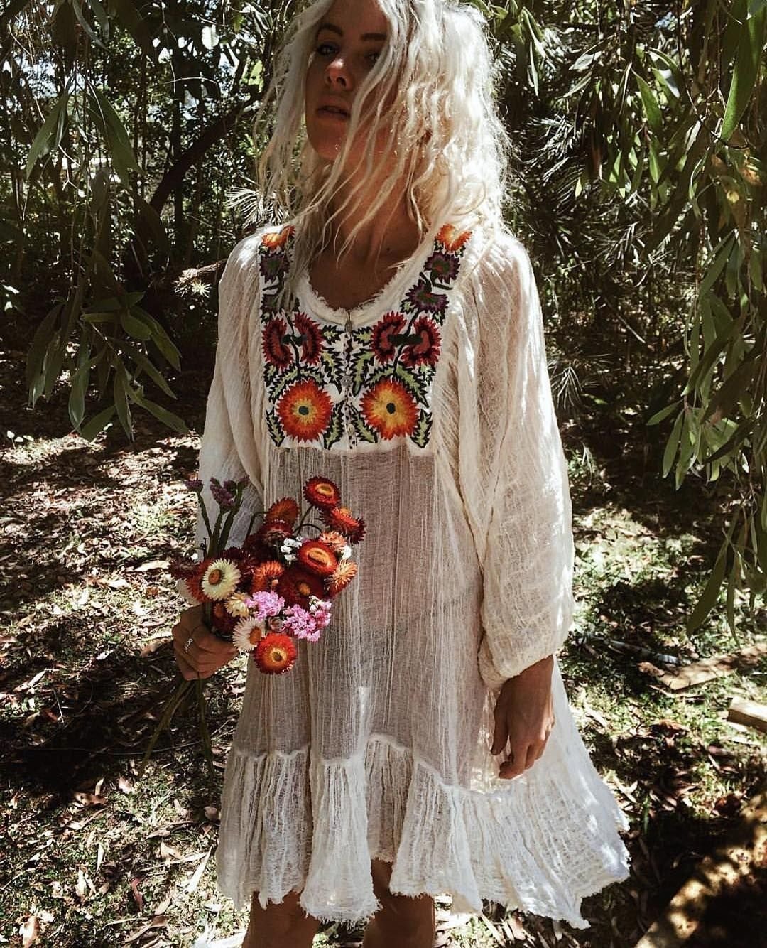 Мини платье в стиле бохо