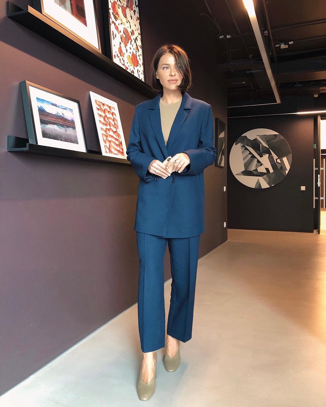 Елена Темникова в шубе