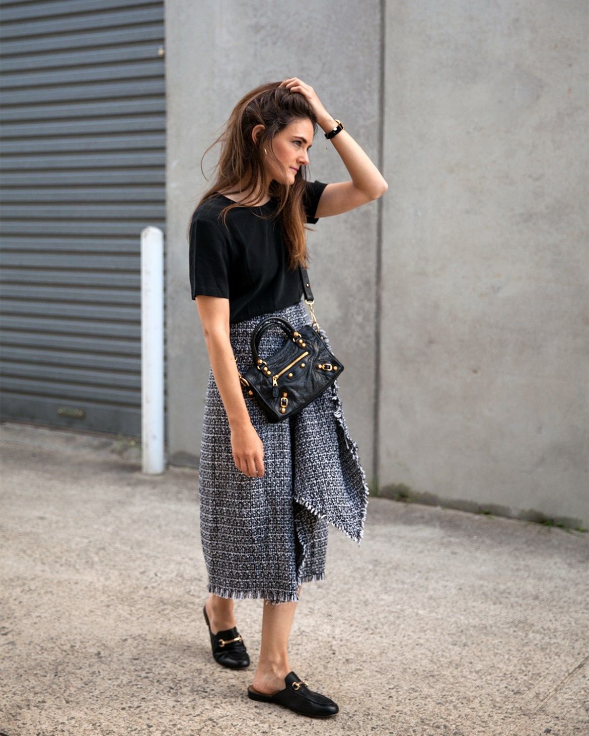 Юбка твидовая Шанель стрит стайл