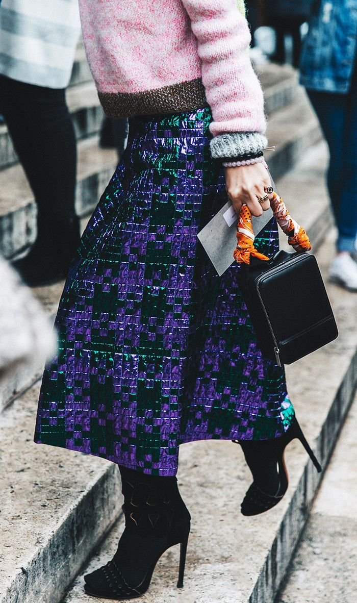 Образы с твидовой юбкой
