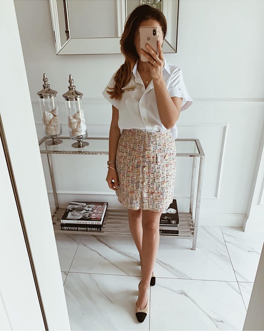 Chanel юбка твид