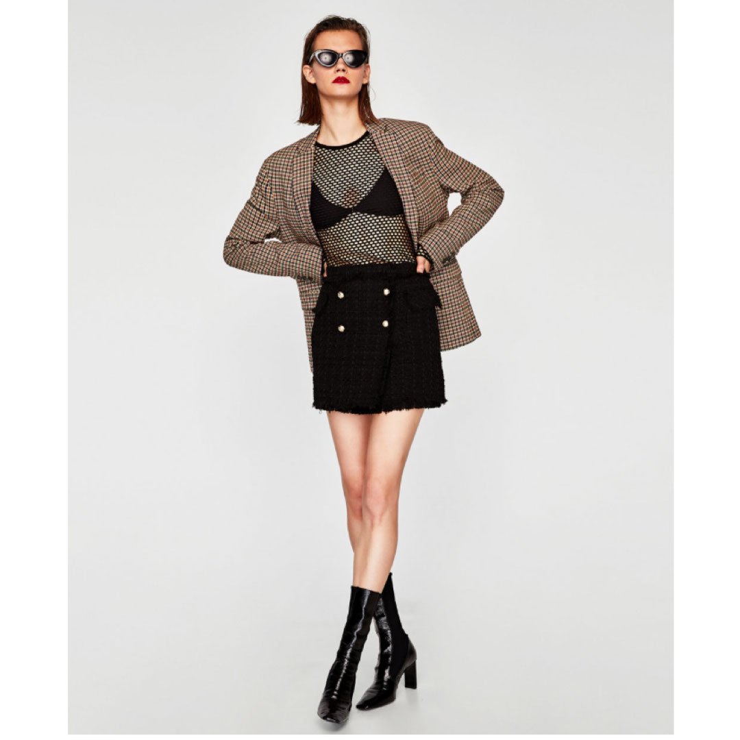 Твидовый костюм Шанель стрит стайл