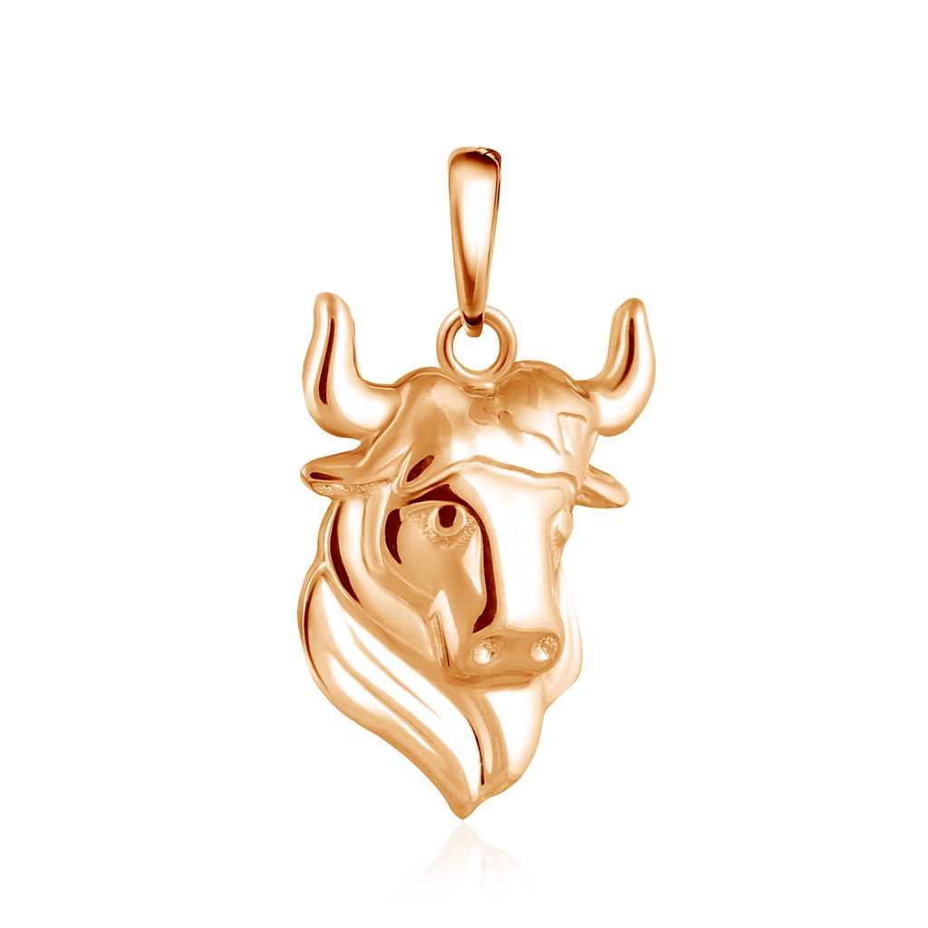 Подвеска бык серебро