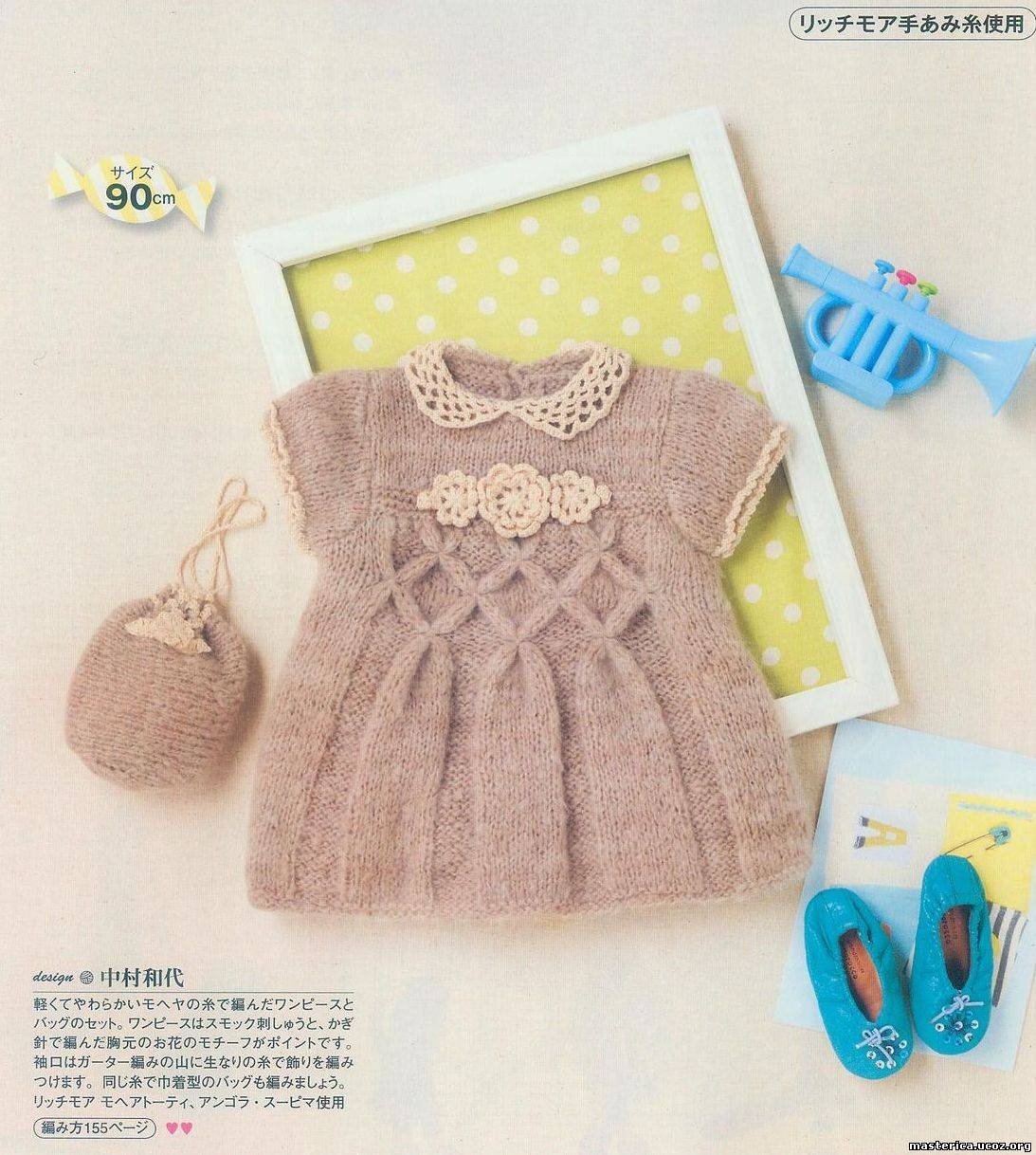 Платье для новорожденных спицами