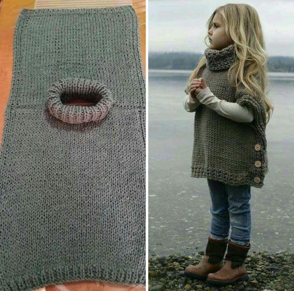 Стильные вязаные вещи для детей