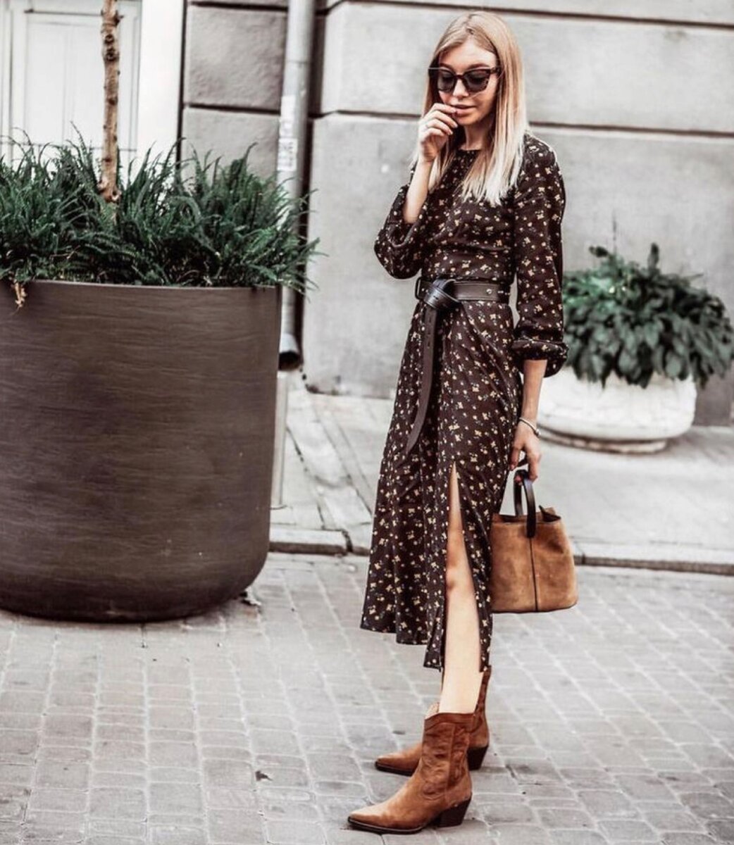 Джинсы с сапогами