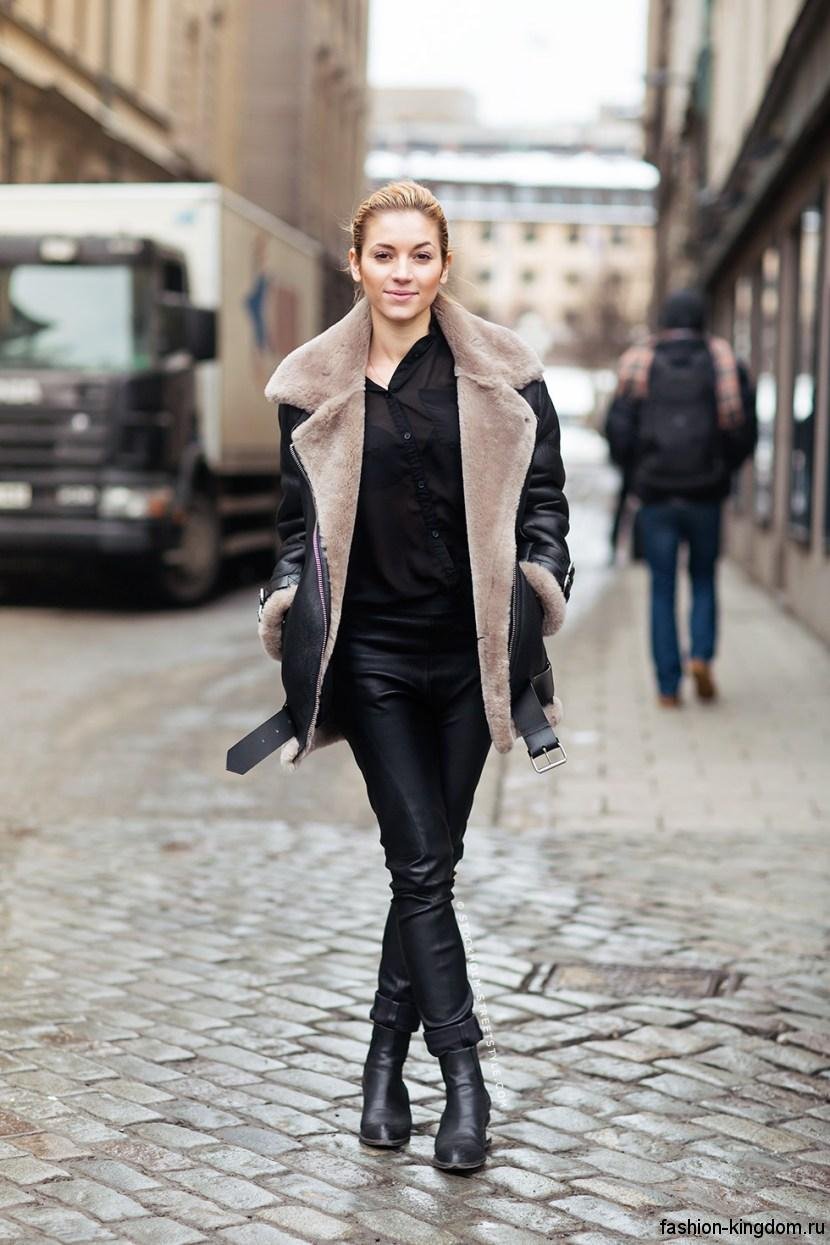 Кроссовки с дубленкой