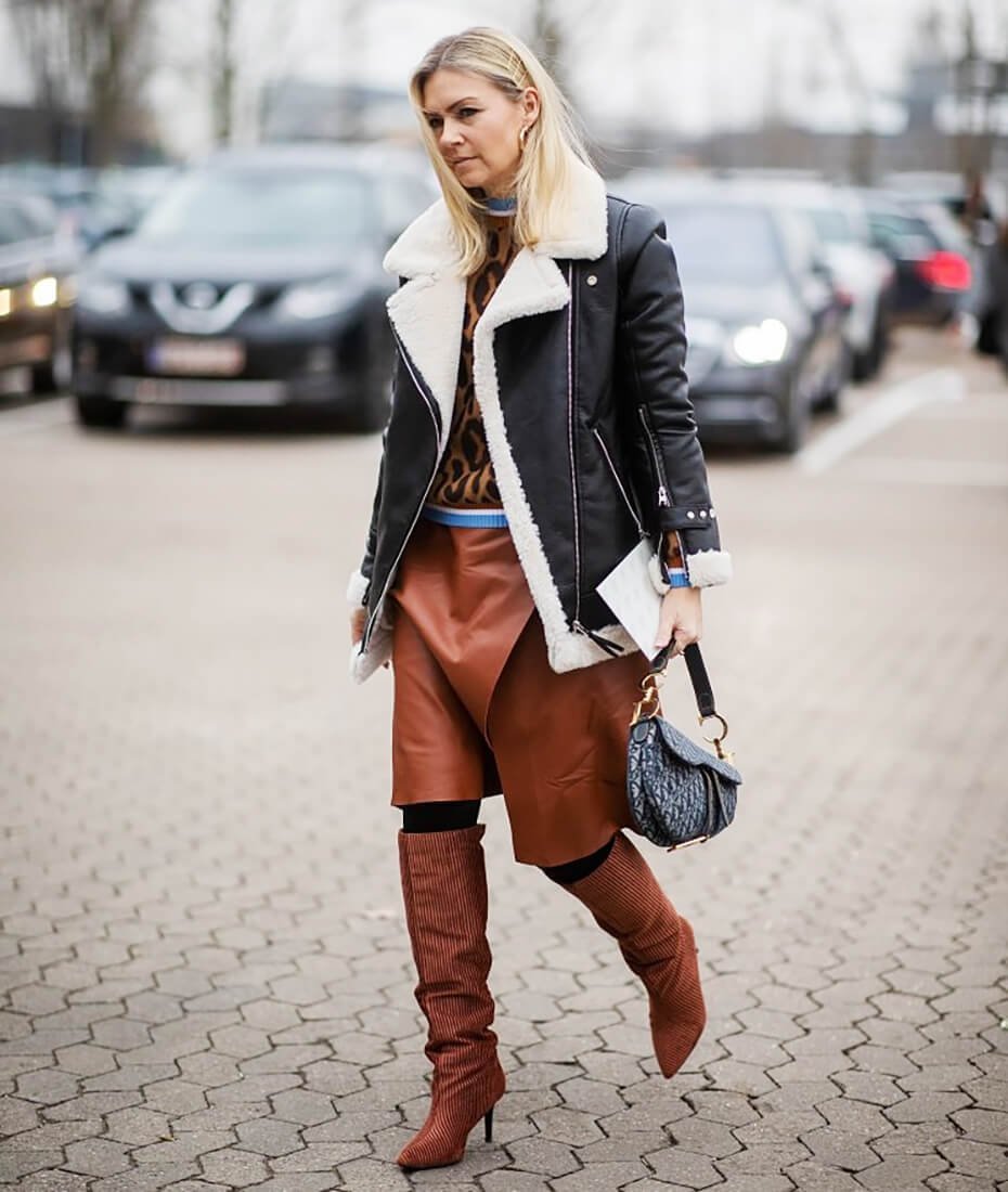 Дубленка Авиатор стритстайл