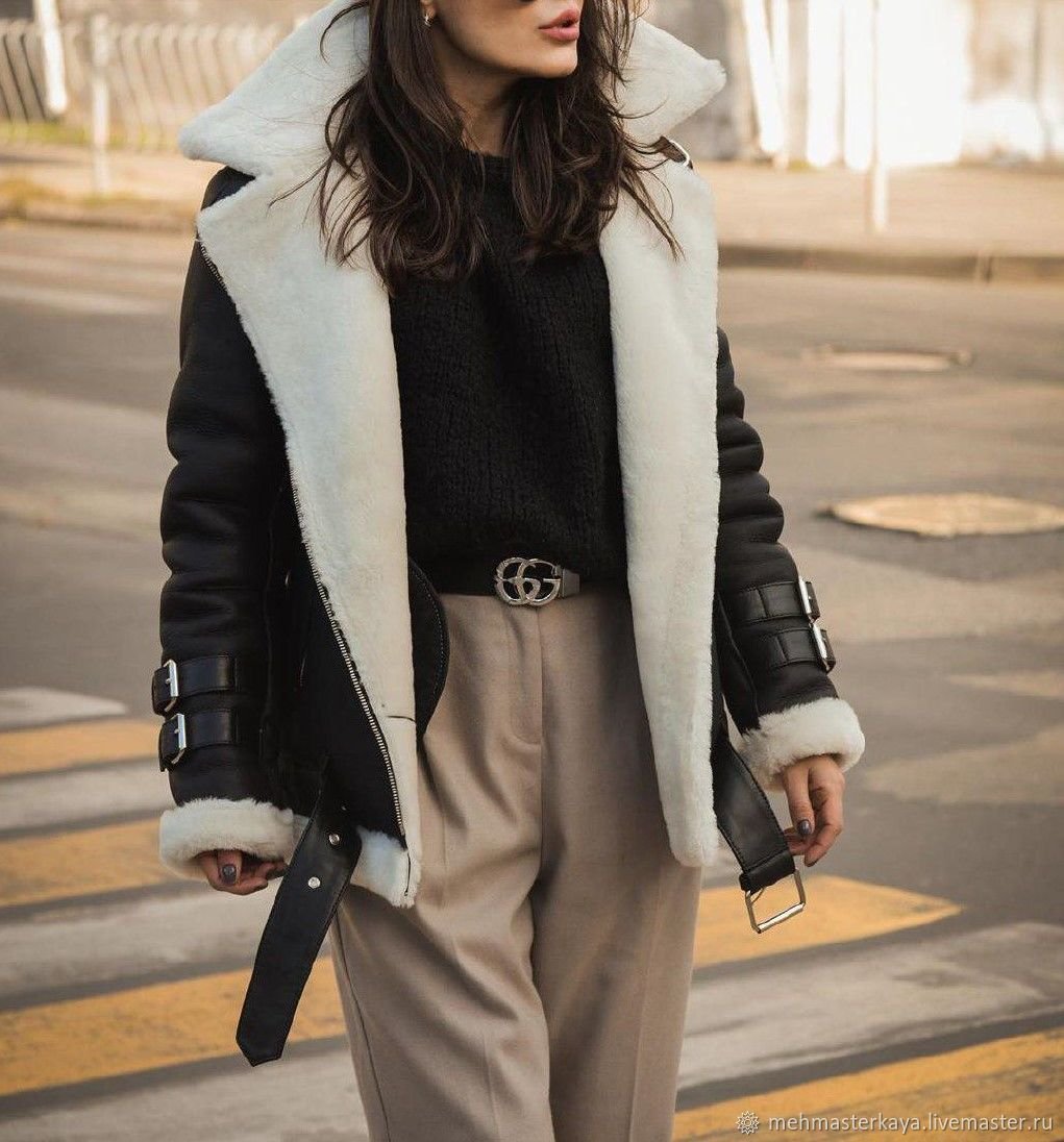 Дубленка с юбкой