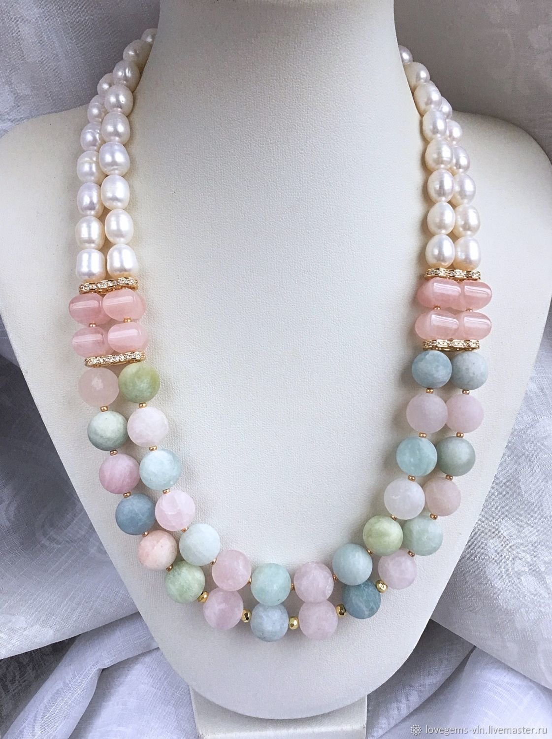 Колье из берилла