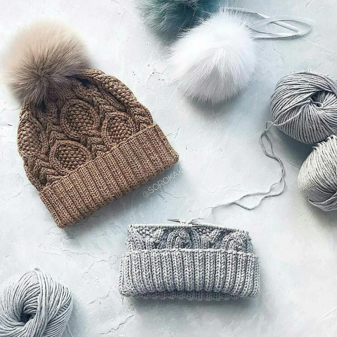 Шапка с выпуклым узором