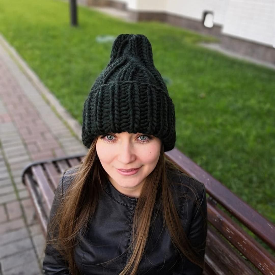 Вязаные шапки в стиле пэчворк