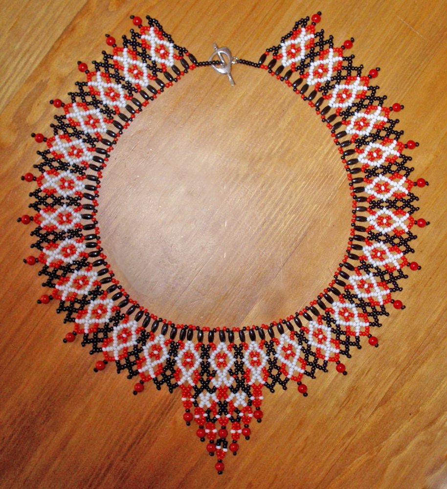 Бисерное колье уичоль схемы