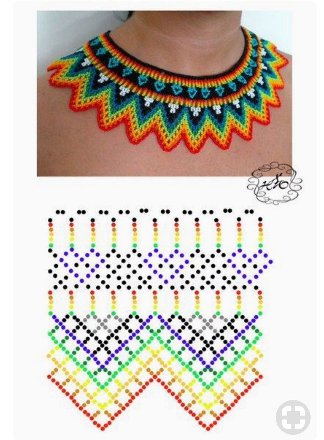 Бисерное колье уичоль схемы