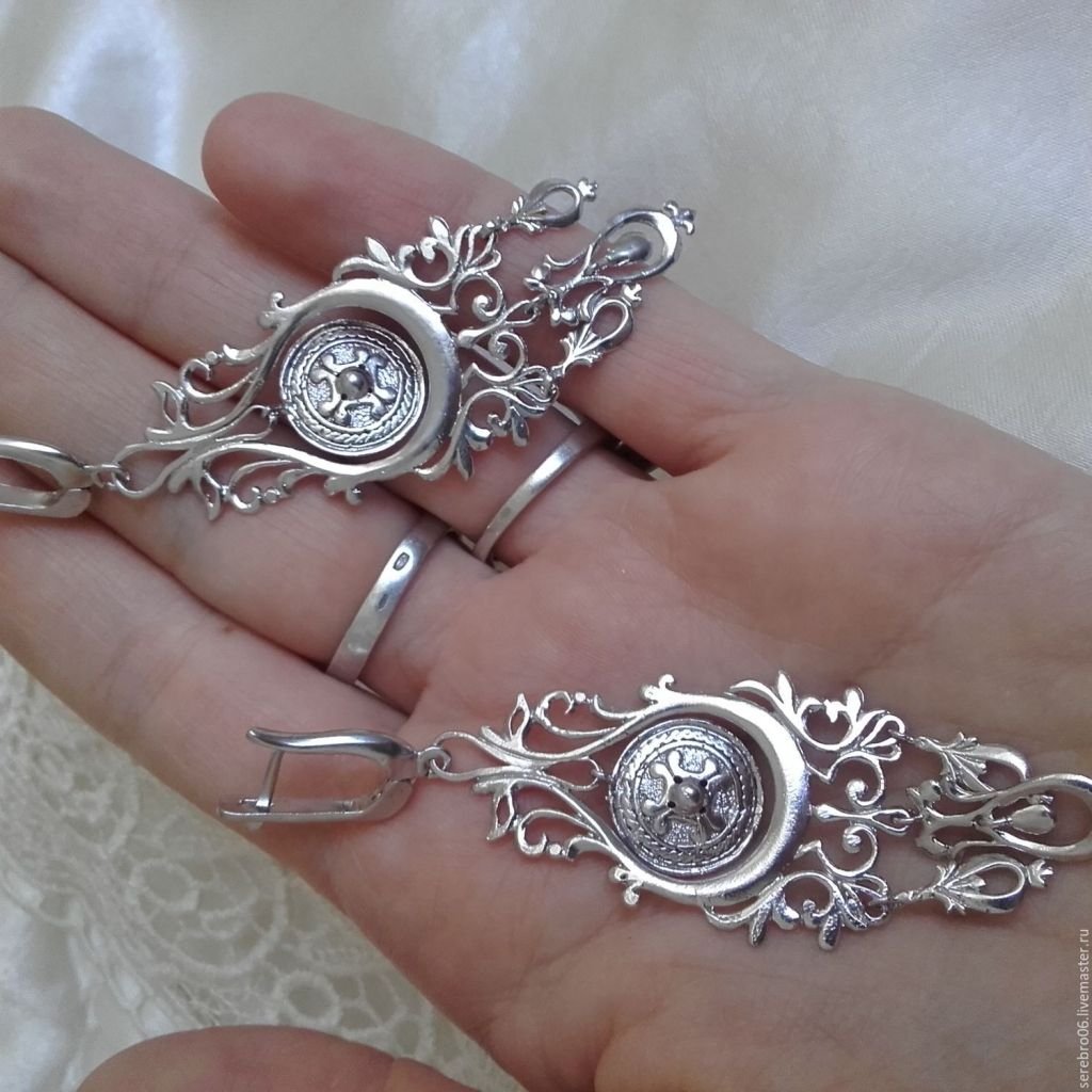 Старинные серьги с жемчугом