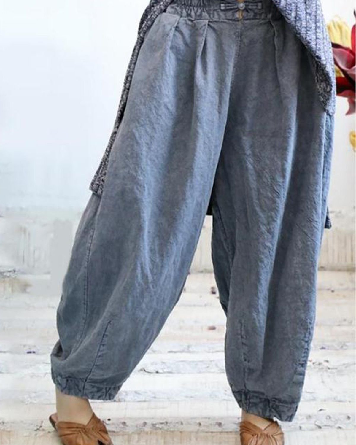 Штаны в стиле бохо бананы