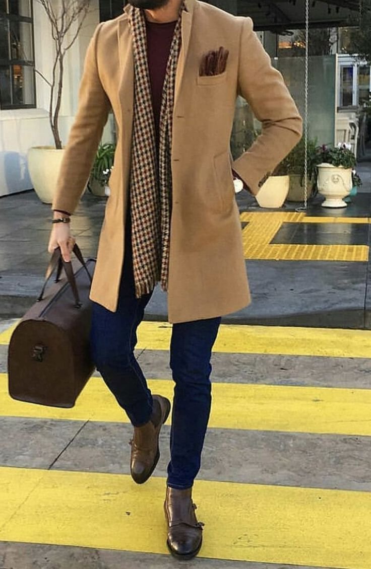 Лук с пальто мужское