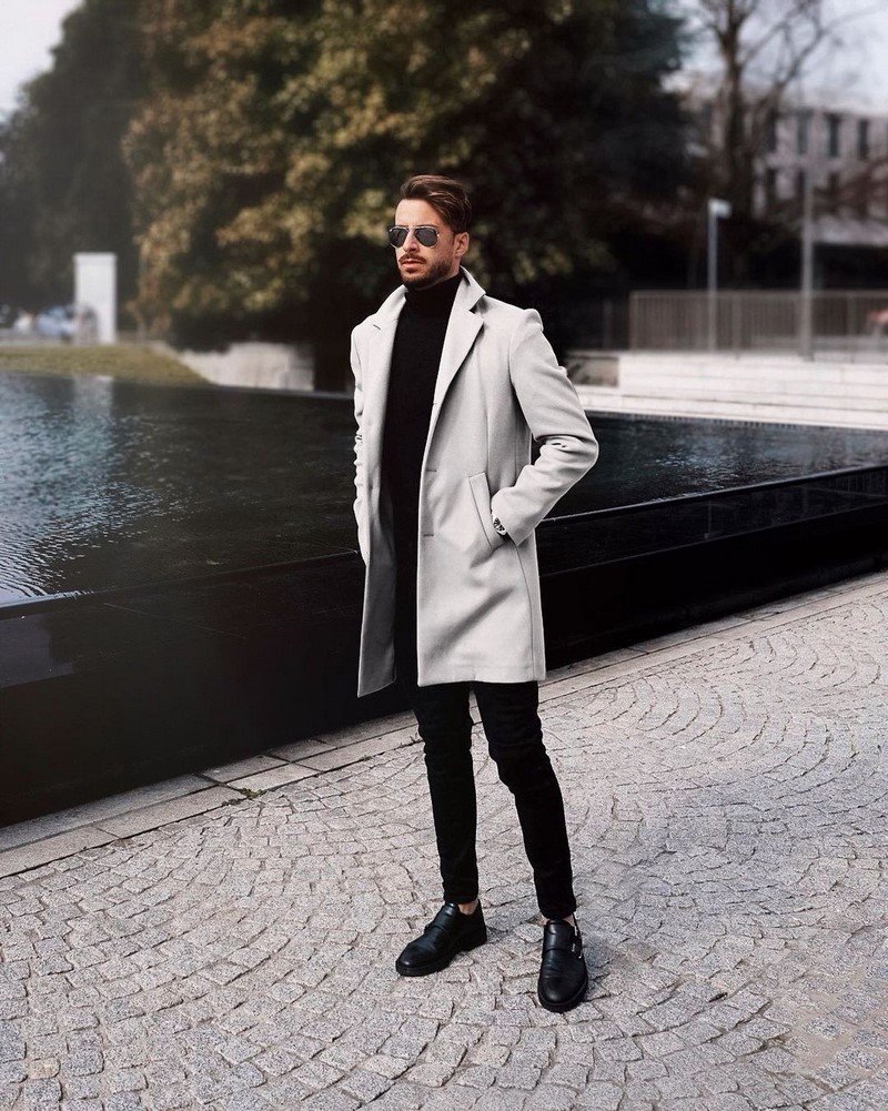 Тотал Блэк мужской пальто берцы