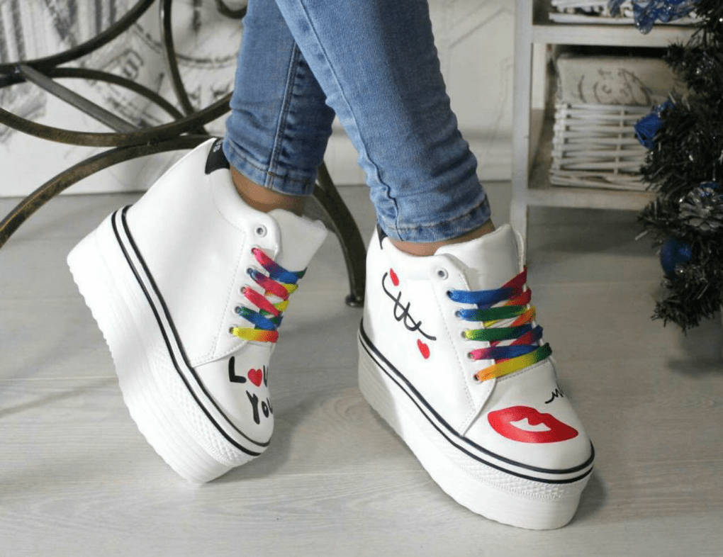 Кеды на платформе женские