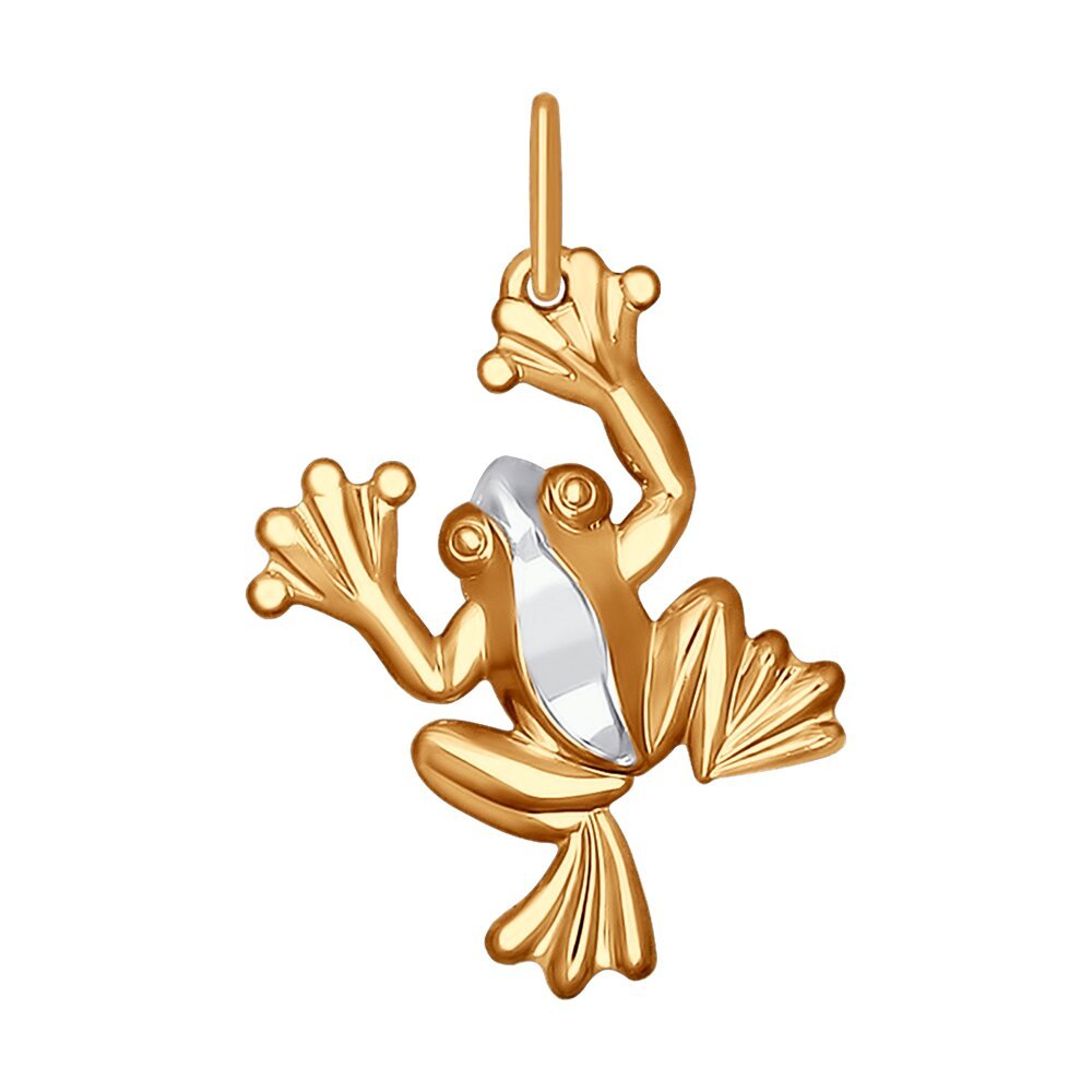 Подвеска лягушка из золота 585